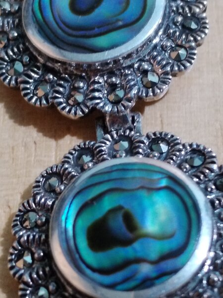 Bratara masiva din argint 925 cu Abalone