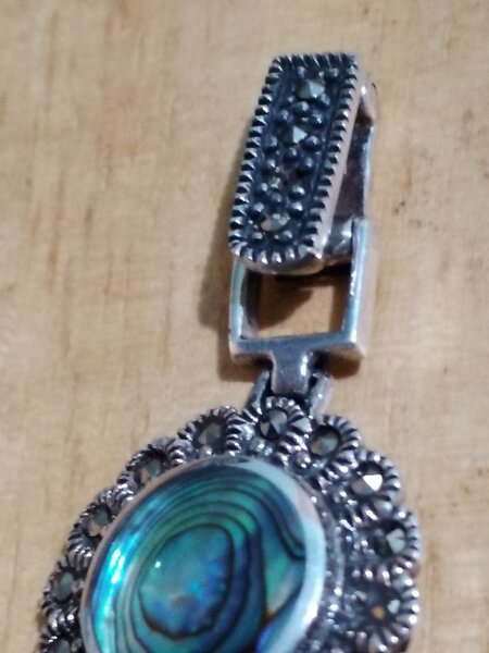 Bratara masiva din argint 925 cu Abalone