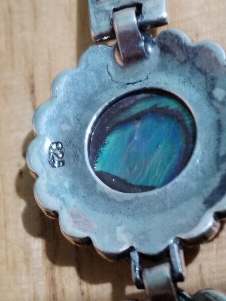 Bratara masiva din argint 925 cu Abalone