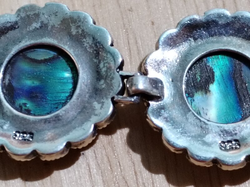 Bratara masiva din argint 925 cu Abalone