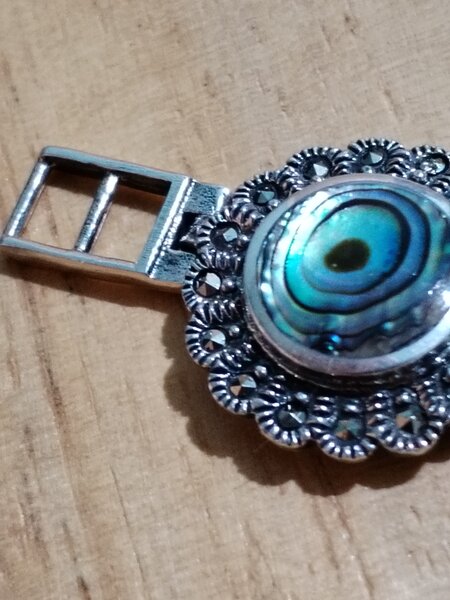 Bratara masiva din argint 925 cu Abalone