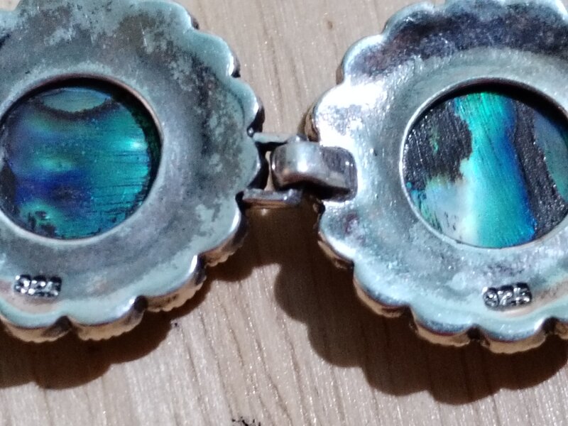 Bratara masiva din argint 925 cu Abalone