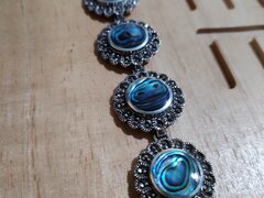 Bratara masiva din argint 925 cu Abalone